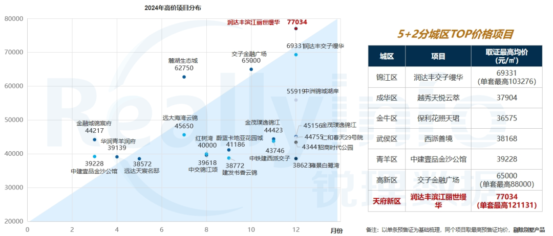 2024年诞生13宗2万元㎡+地块住宅单项目预售均价破7万(图12)
