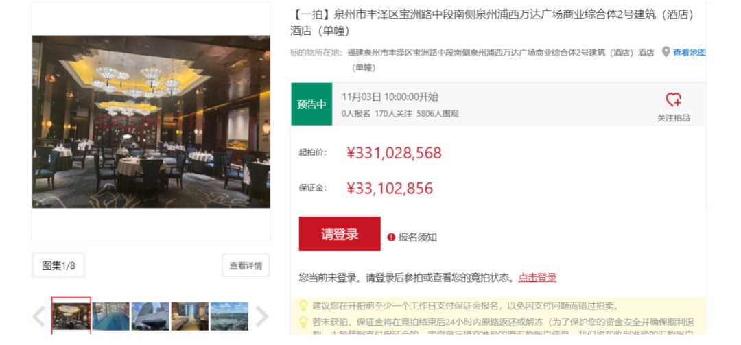 Pg电子：知名地产巨头甩卖旗下豪华酒店！曾豪掷超180亿元收购万达系73家城市酒店如今却“卖求生”(图2)